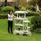 Vintiquewise White Wood Decor Display Rack Mobile Food Cart with Wheels 3 Tier QI004641 - alternate 3